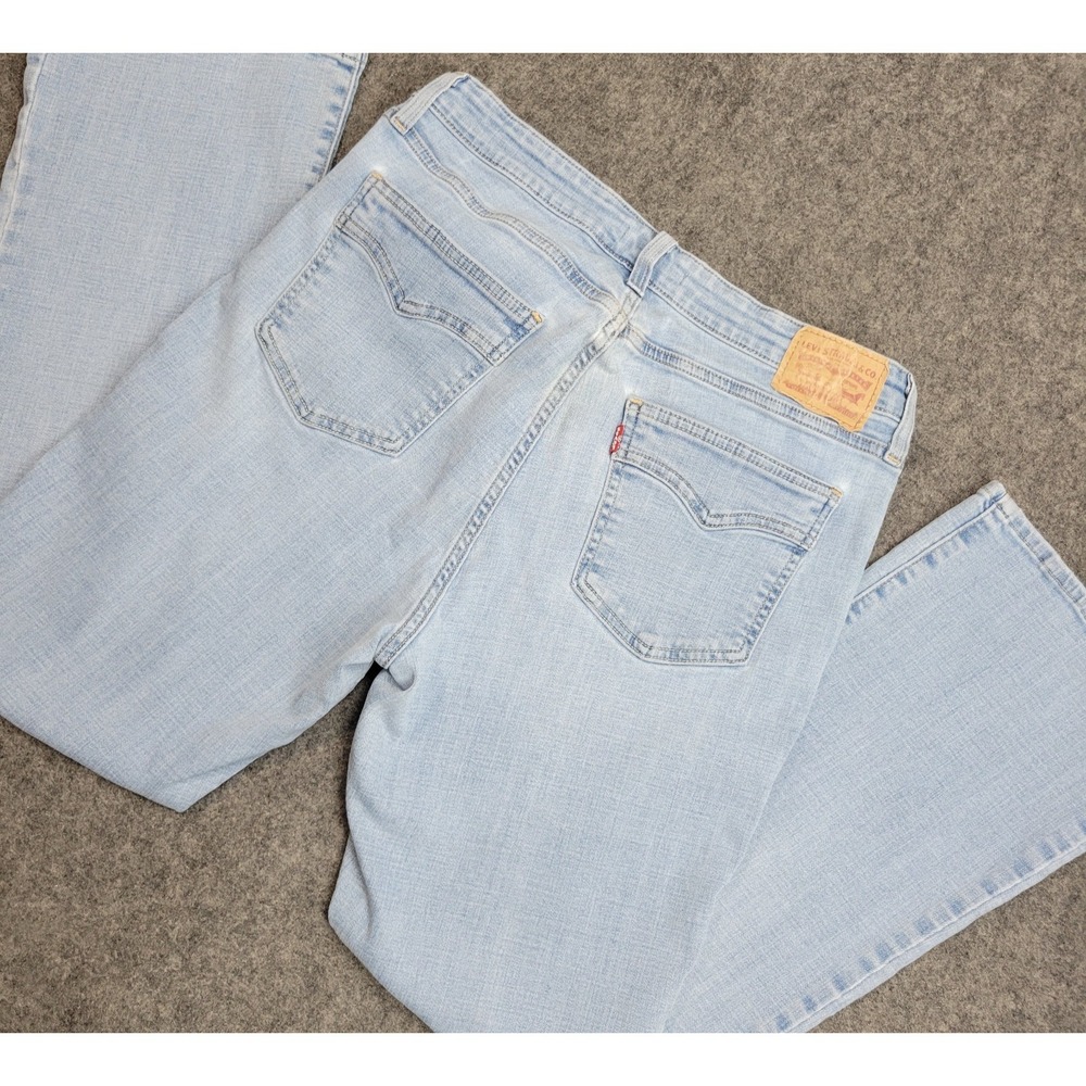 Levis 725 Jeans Womens 32x30 Blue Denim Light Wash Red Tab High Rise Bootcut Leg